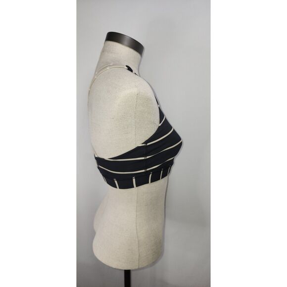 Lululemon Black & Cream Sports Bra Yoga Top Size S/M - Picture 2 of 5